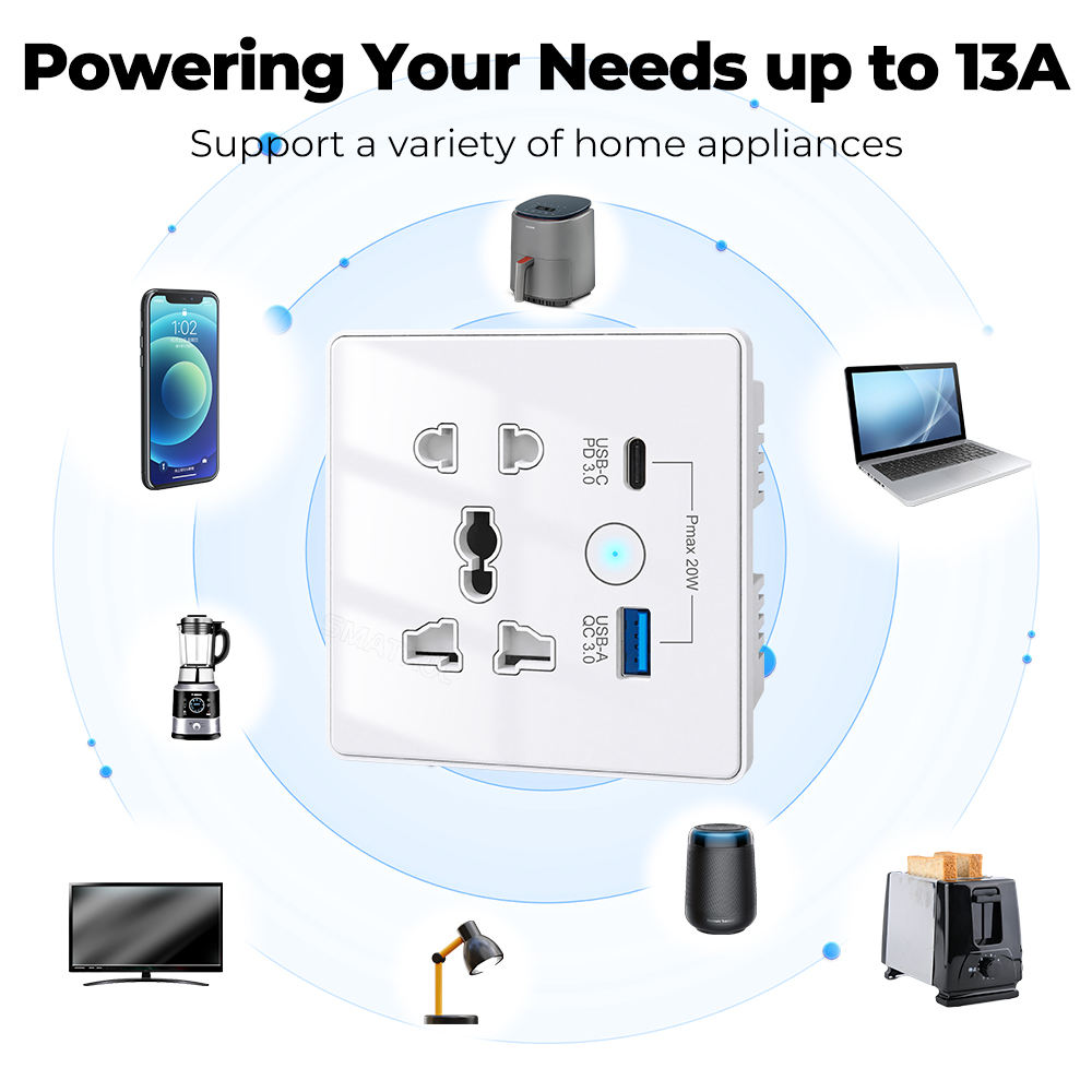 SW819 Smart Wall Socket with USB