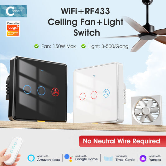 SW815 Smart WiFi Fan Ceiling Light Switch