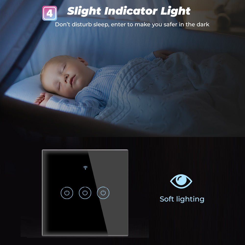 SW804 Smart Touch WiFi Wall Switch