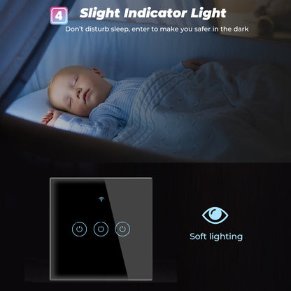 SW804 Smart Touch WiFi Wall Switch