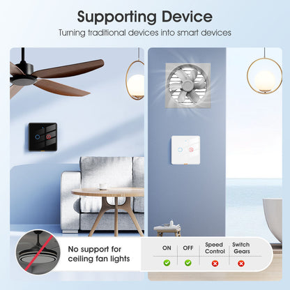 SW815 Smart WiFi Fan Ceiling Light Switch