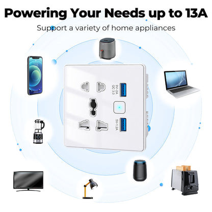 SW819 Smart Wall Socket USB Charger