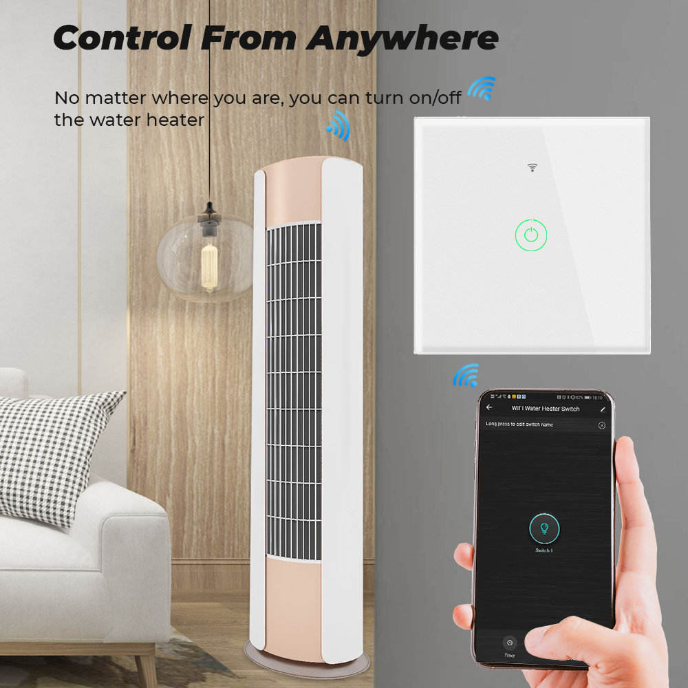 SW802 20A Tuya EU Touch Wall WiFi Switch