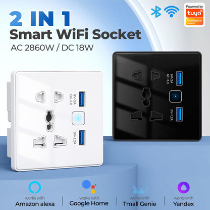 SW819 Smart Wall Socket USB Charger