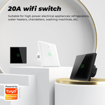 SW802 20A Tuya EU Touch Wall WiFi Switch
