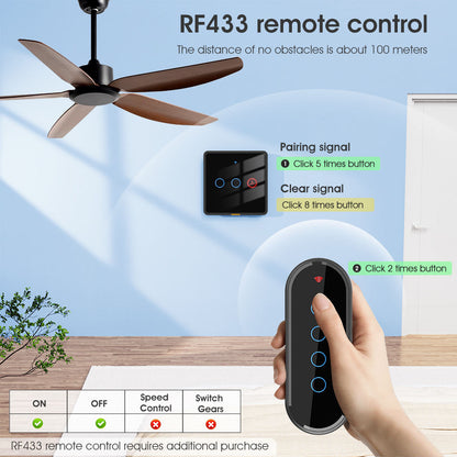 SW815 Smart WiFi Fan Ceiling Light Switch
