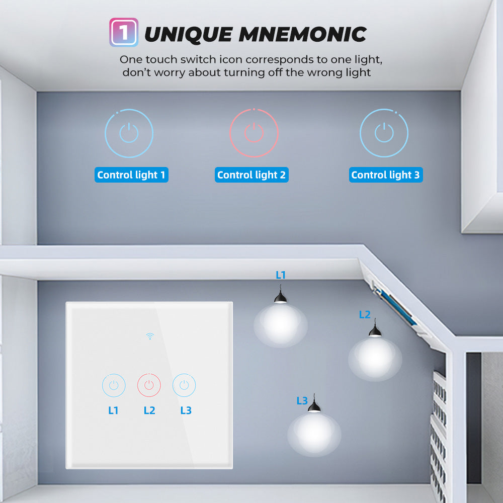 SW804 Smart Touch WiFi Wall Switch