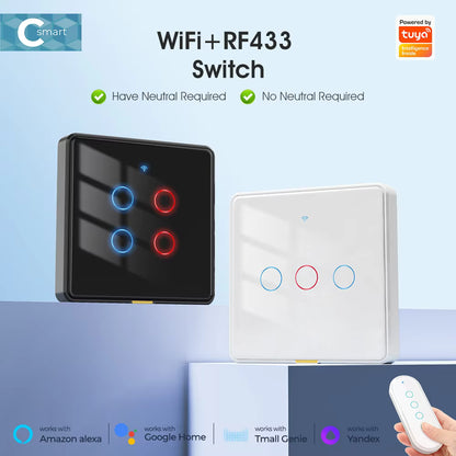 SW802 Smart Wireless Switch (No Neutral)